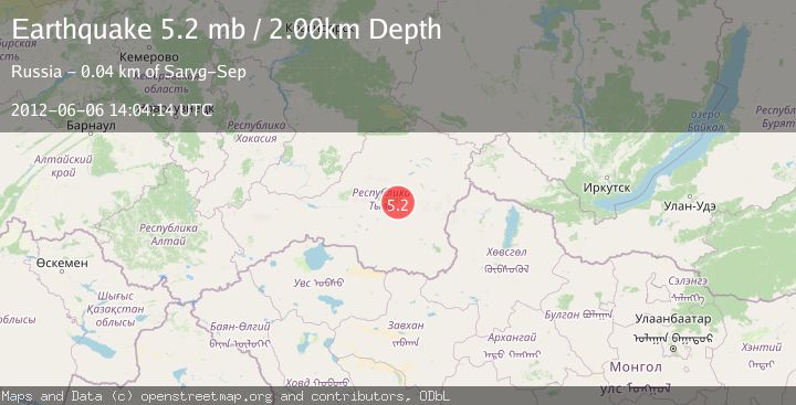 Map of SOUTHWESTERN SIBERIA, RUSSIA