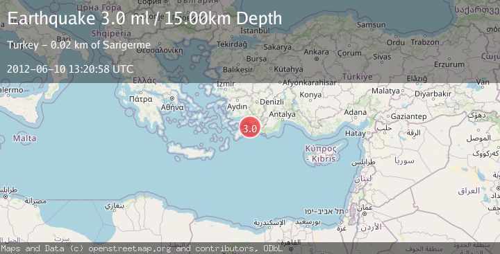 Map of DODECANESE ISLANDS, GREECE