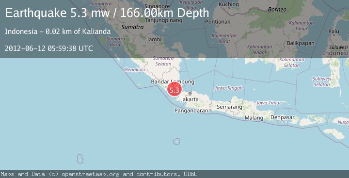 Map of SUNDA STRAIT, INDONESIA