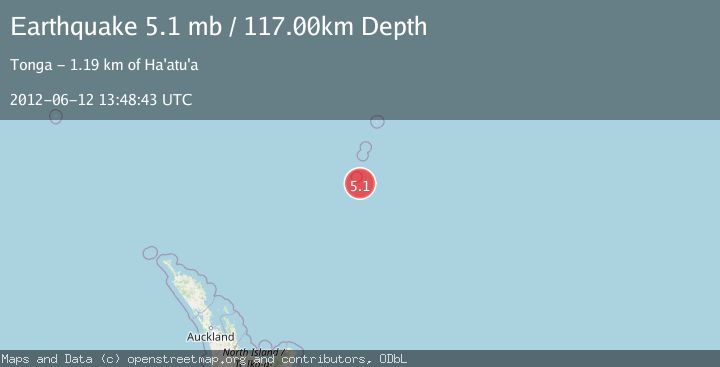 Map of KERMADEC ISLANDS REGION