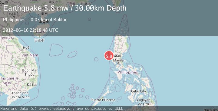 Map of LUZON, PHILIPPINES