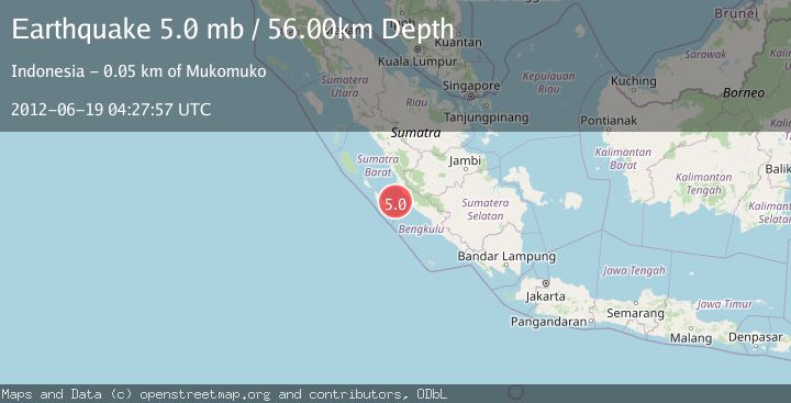 Map of KEP. MENTAWAI REGION, INDONESIA