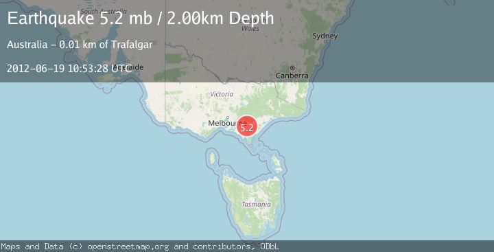 Map of NEAR S.E. COAST OF AUSTRALIA