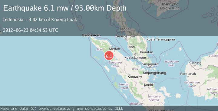 Map of NORTHERN SUMATRA, INDONESIA