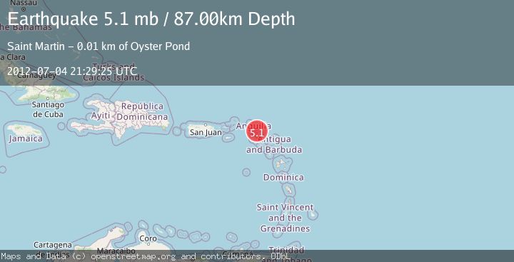 Map of ST. MARTIN REGION, LEEWARD ISL.