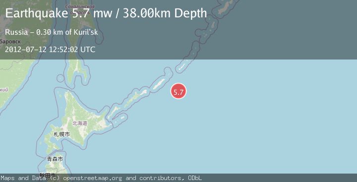 Map of KURIL ISLANDS