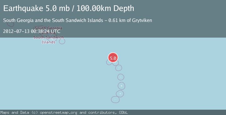 Map of SOUTH SANDWICH ISLANDS REGION