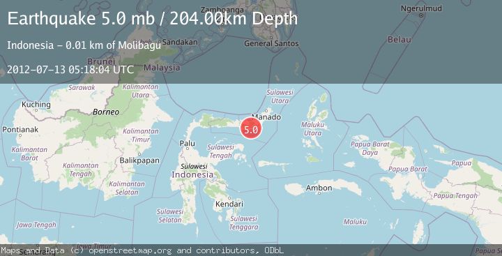 Map of MINAHASA, SULAWESI, INDONESIA