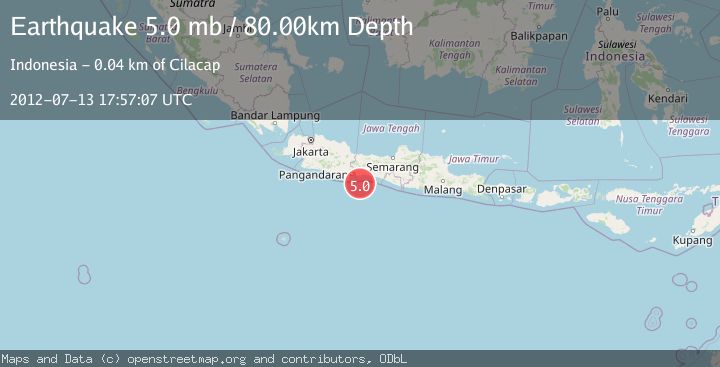 Map of JAVA, INDONESIA
