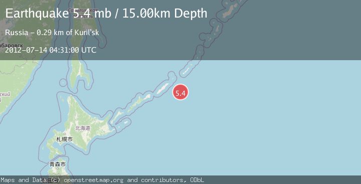 Map of KURIL ISLANDS