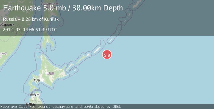 Map of KURIL ISLANDS