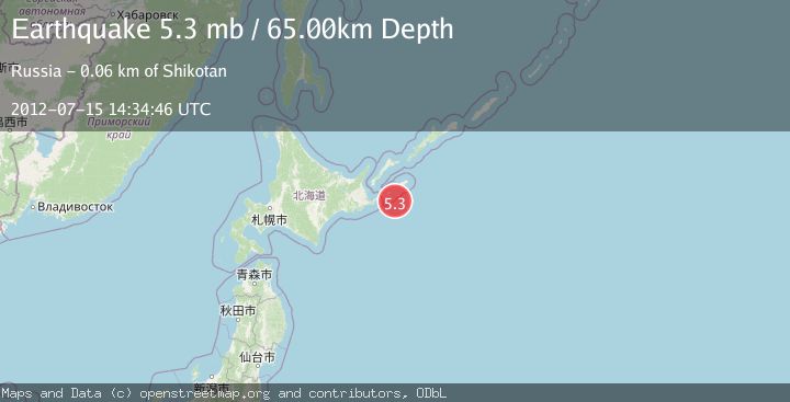 Map of KURIL ISLANDS