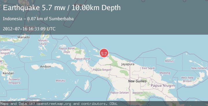 Map of NEAR N COAST OF PAPUA, INDONESIA