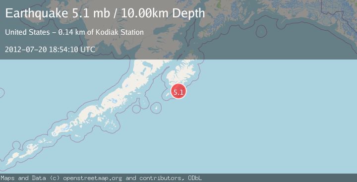 Map of KODIAK ISLAND REGION, ALASKA