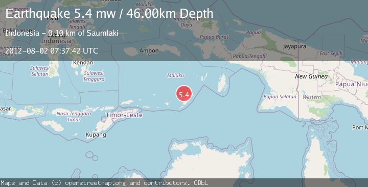 Map of KEP. TANIMBAR REGION, INDONESIA