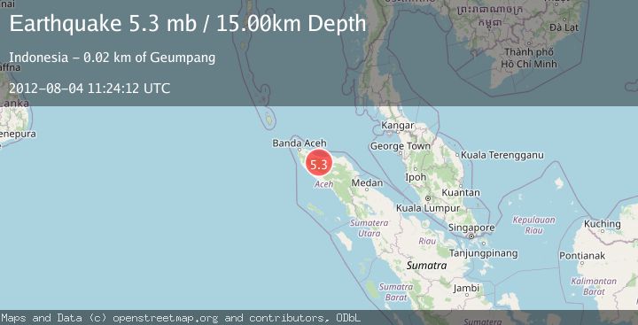 Map of NORTHERN SUMATRA, INDONESIA