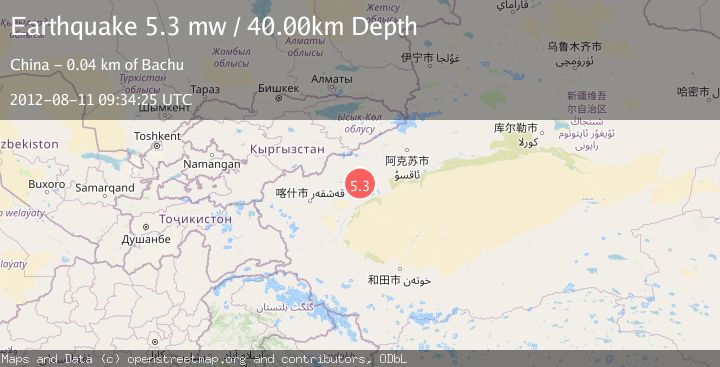 Map of SOUTHERN XINJIANG, CHINA