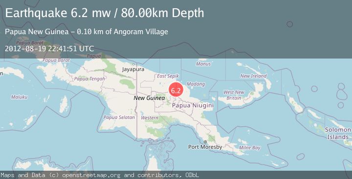 Map of NEAR N COAST OF NEW GUINEA, PNG.