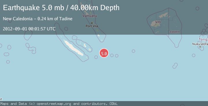 Map of SOUTHEAST OF LOYALTY ISLANDS