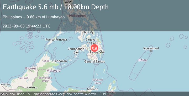 Map of MINDANAO, PHILIPPINES