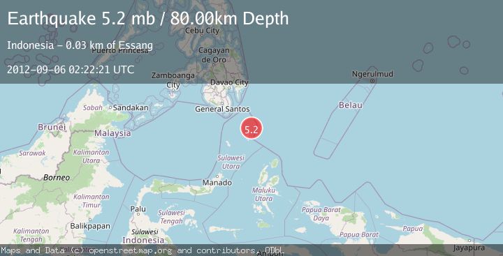 Map of KEPULAUAN TALAUD, INDONESIA