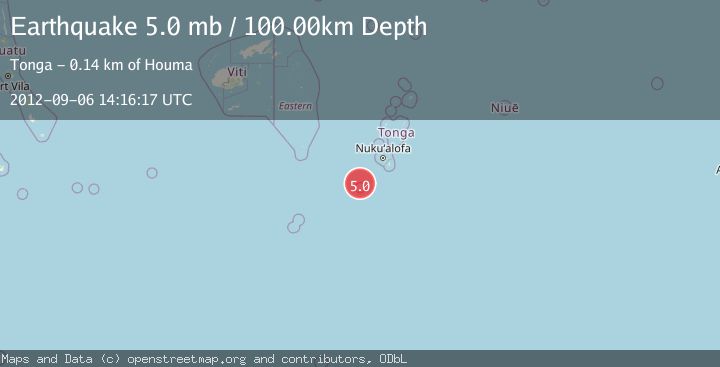 Map of SOUTH OF FIJI ISLANDS
