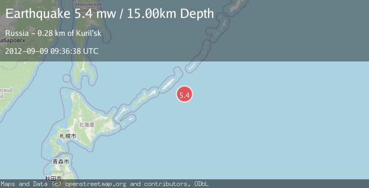 Map of KURIL ISLANDS