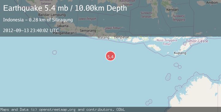 Map of SOUTH OF JAVA, INDONESIA