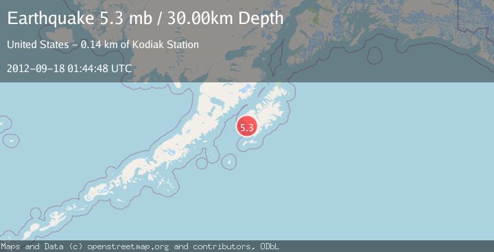 Map of KODIAK ISLAND REGION, ALASKA
