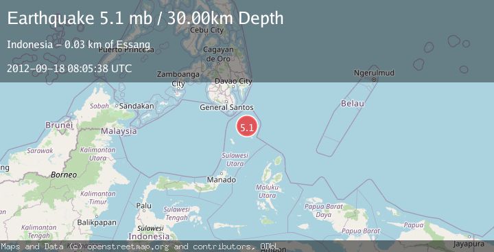 Map of KEPULAUAN TALAUD, INDONESIA
