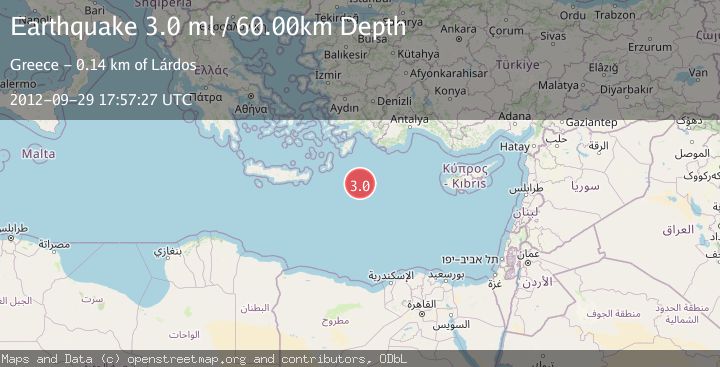 Map of EASTERN MEDITERRANEAN SEA