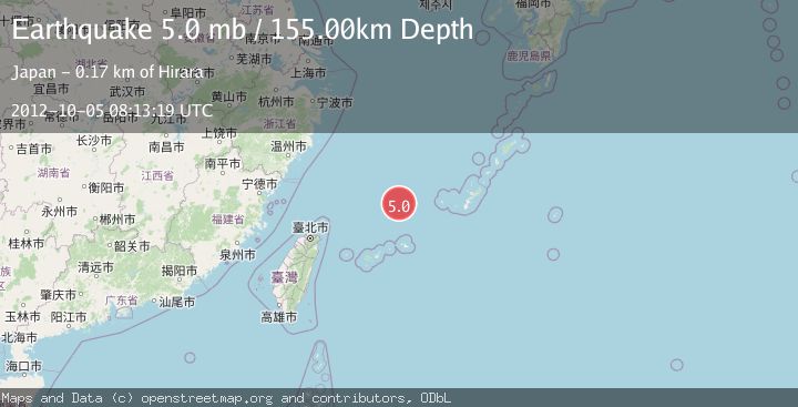 Map of NORTHEAST OF TAIWAN