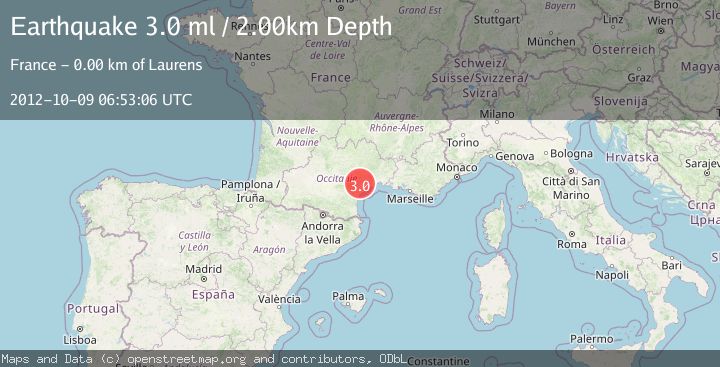 Map of NEAR SOUTH COAST OF FRANCE