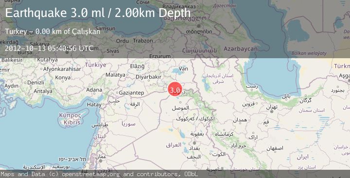 Map of TURKEY-SYRIA-IRAQ BORDER REGION