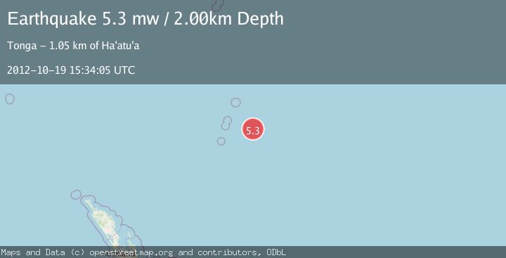 Map of KERMADEC ISLANDS REGION