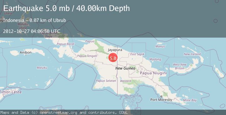 Map of PAPUA, INDONESIA