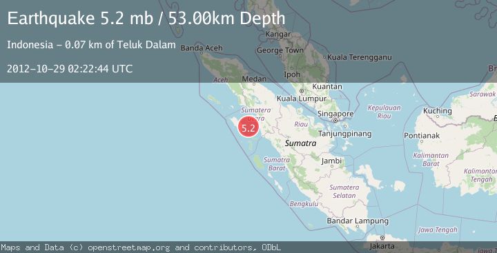 Map of NIAS REGION, INDONESIA