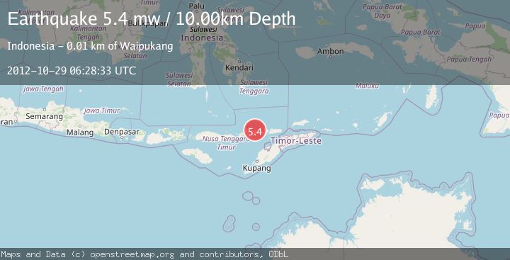 Map of FLORES REGION, INDONESIA