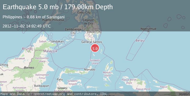 Map of KEPULAUAN SANGIHE, INDONESIA