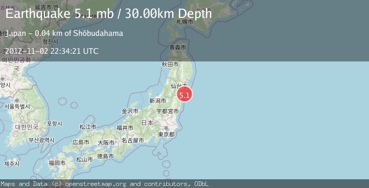 Map of NEAR EAST COAST OF HONSHU, JAPAN
