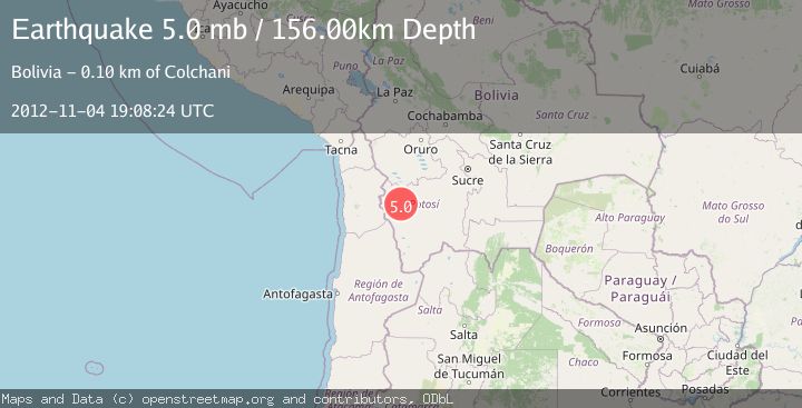 Map of POTOSI, BOLIVIA