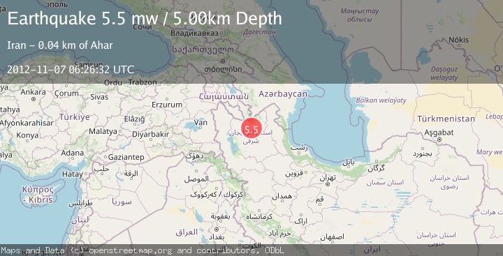 Map of NORTHWESTERN IRAN