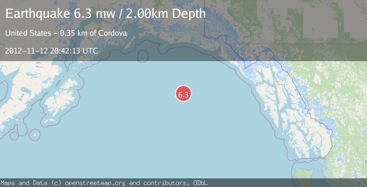 Map of GULF OF ALASKA