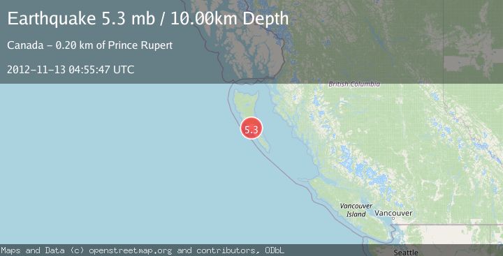 Map of QUEEN CHARLOTTE ISLANDS REGION