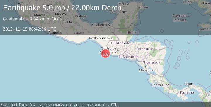 Map of OFFSHORE GUATEMALA