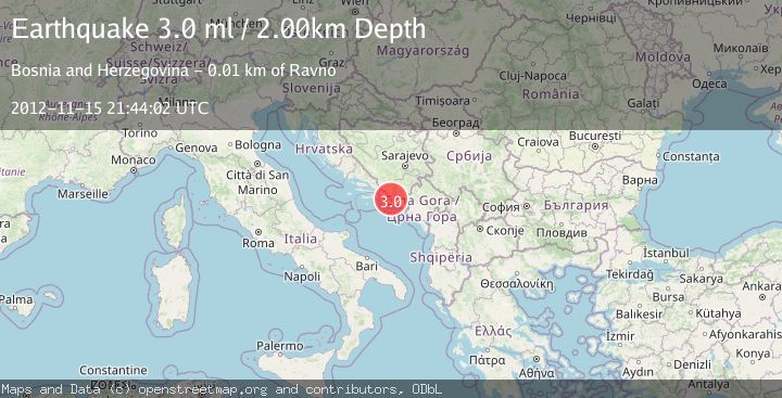 Map of BOSNIA AND HERZEGOVINA