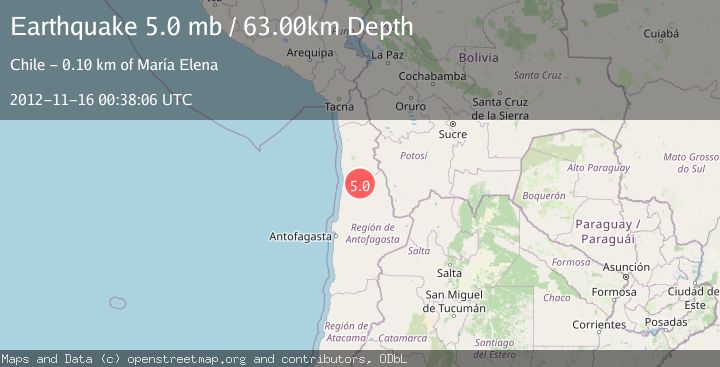 Map of ANTOFAGASTA, CHILE
