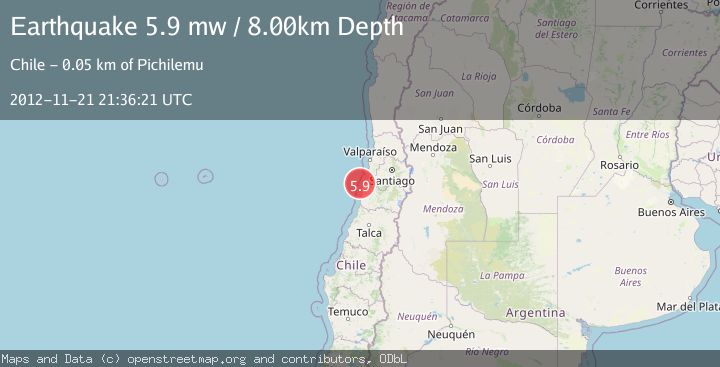 Map of OFFSHORE O'HIGGINS, CHILE