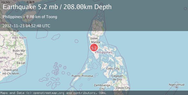 Map of LUZON, PHILIPPINES