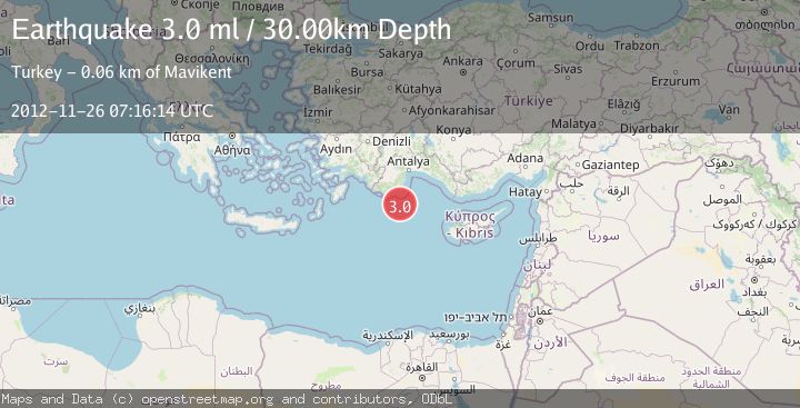 Map of EASTERN MEDITERRANEAN SEA